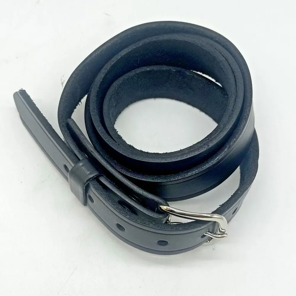 Boston Black Leather Belt US Postal Approved 6607 Men's 48 Made in USA PE-2-2669